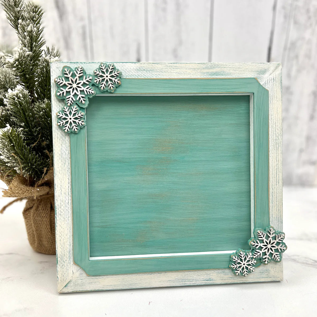 Snowflake Frame - DIY Cross Stitch Display by Paisleys and Polka Dots