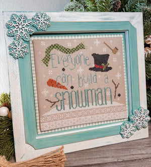 Snowflake Frame - DIY Cross Stitch Display by Paisleys and Polka Dots