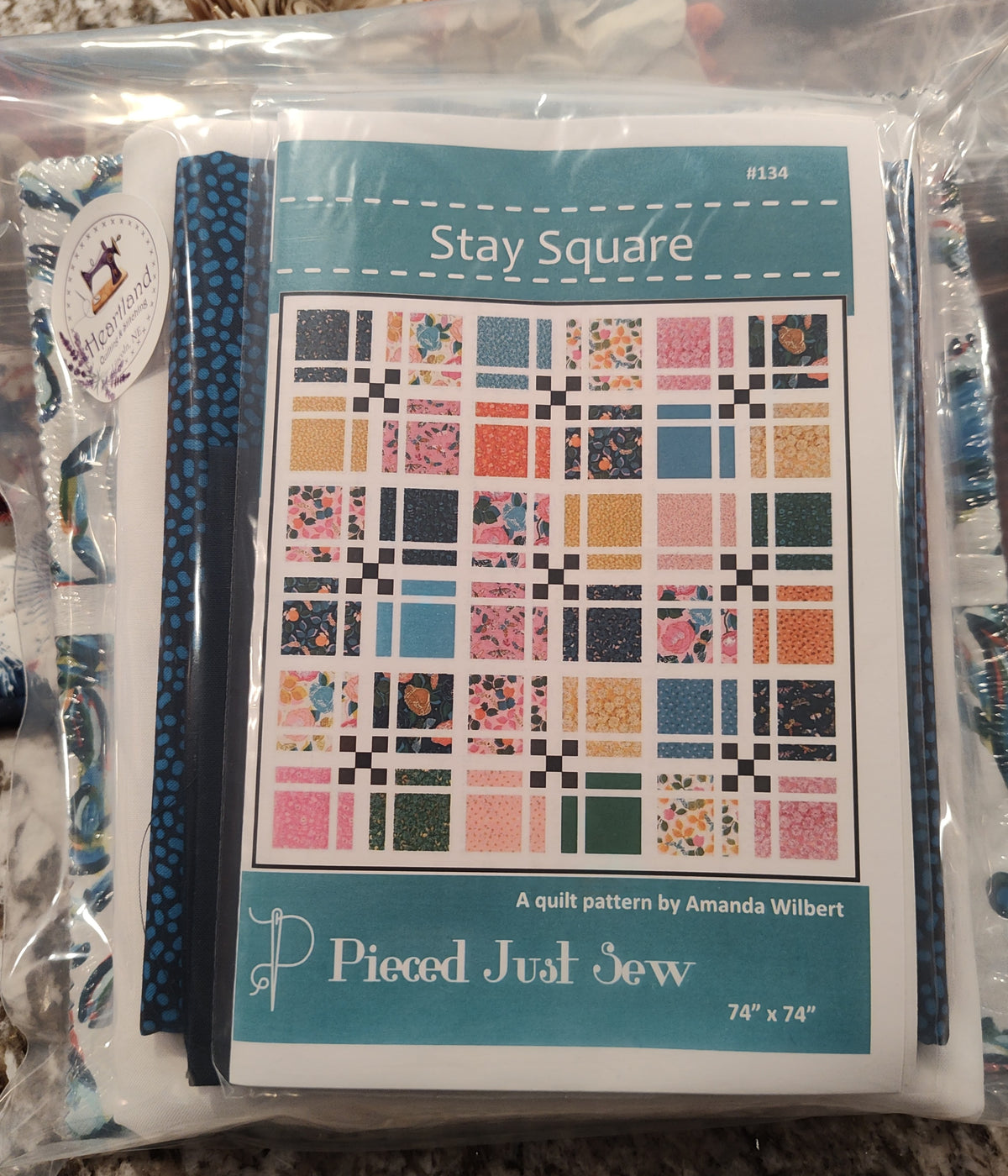 Stay Square Quilt Kit featuring the Coastal Collection by Craig Conover for Robert Kaufman