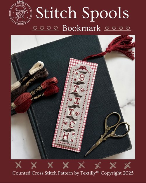Stitch Spools Bookmark - Textilly Crafts