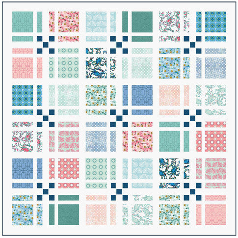 Stay Square Quilt Kit featuring the Coastal Collection by Craig Conover for Robert Kaufman