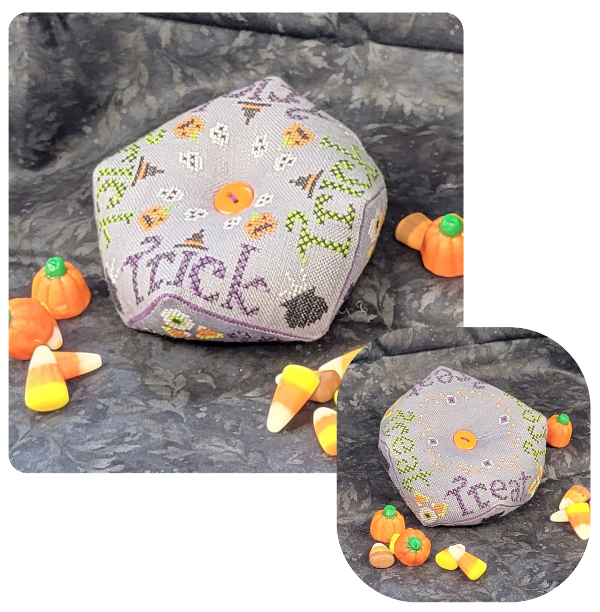 Pre-Order - Trick or Treat Biscornu by Wildflower Stitching