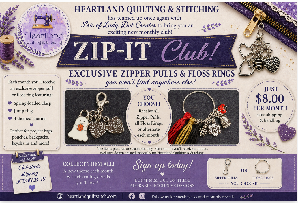 "Zip-It" Club - Heartland Exclusive with Lady Dot Creates