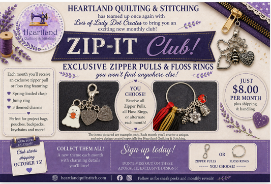 "Zip-It" Club - Heartland Exclusive with Lady Dot Creates