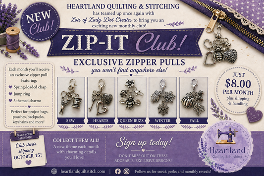 "Zip-It" Club - Heartland Exclusive with Lady Dot Creates