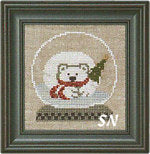 Polar Bear Globe Zipper Cross Stitch Kit - Bent Creek