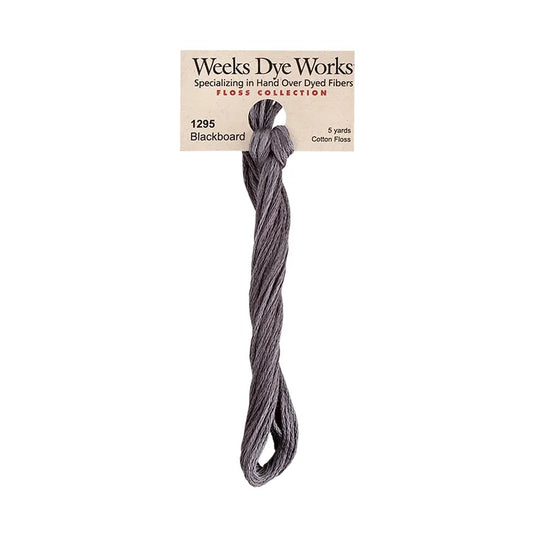 Blackboard #1295 by Weeks Dye Works- 5 yds Hand-Dyed, 6 Strand 100% Cotton Cross Stitch Embroidery Floss
