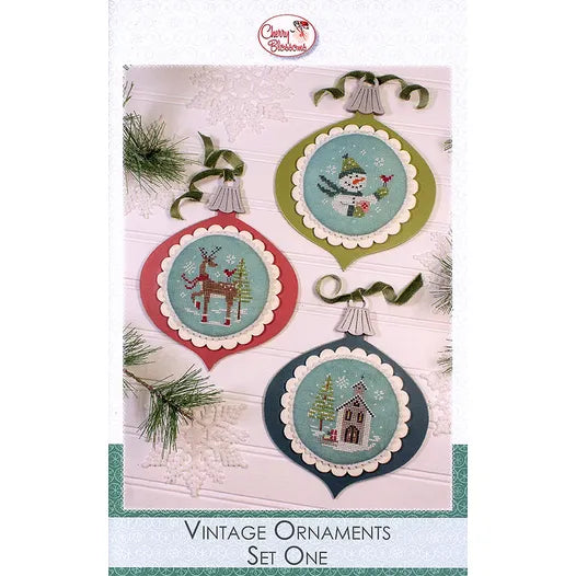 Vintage Ornaments Set One - Cherry Blossoms