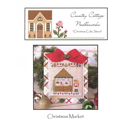 Christmas Cake Stand- Country Cottage Needleworks - Christmas Market Series pattern #2