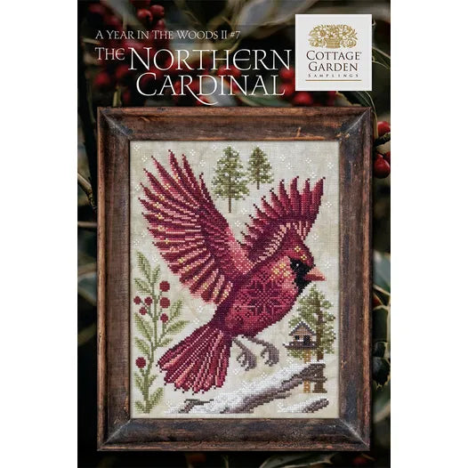 Northern Cardinal - A Year in the Woods II #7 -  Cottage Garden Samplings