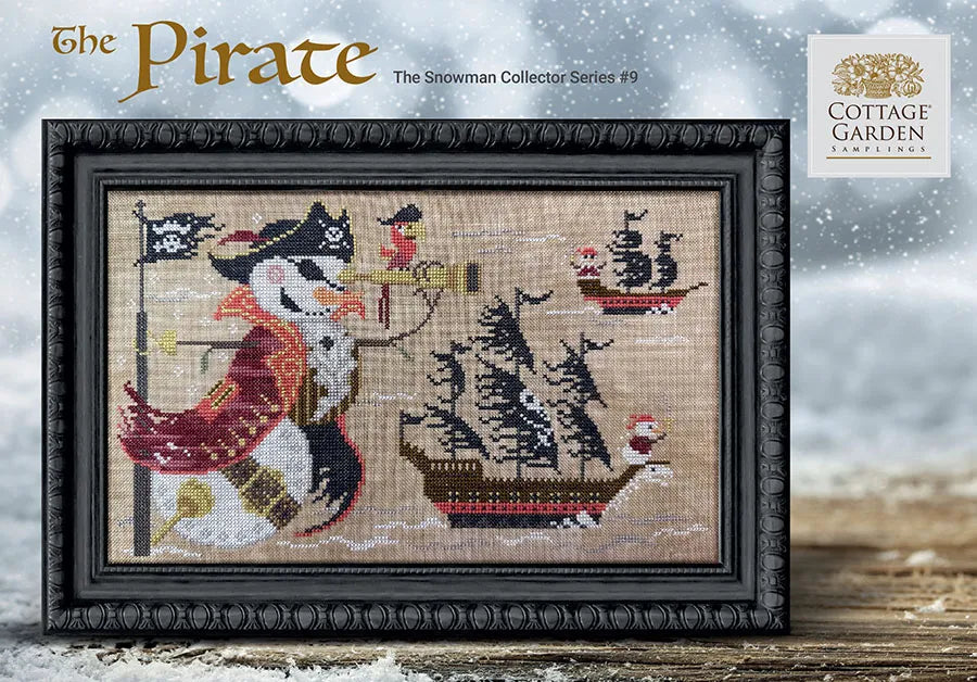 Snowman Collector Series #9 - The Pirate by Cottage Garden Samplings