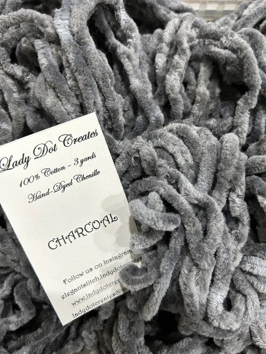 Chenille Trim by Lady Dot Creates - Charcoal