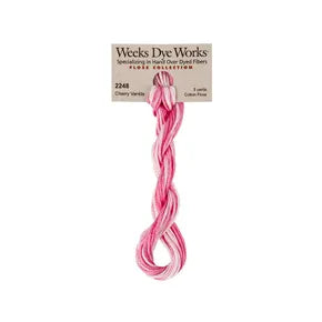 Cherry Vanilla #2248 by Weeks Dye Works- 5 yds Hand-Dyed, 6 Strand 100% Cotton Cross Stitch Embroidery Floss