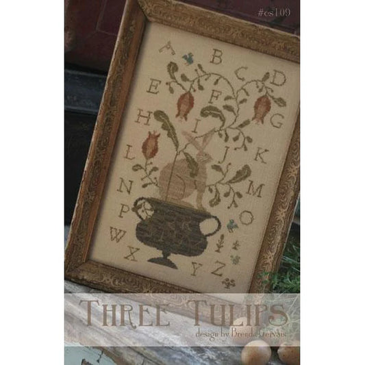 Three Tulips - With Thy Needle & Thread - Brenda Gervais - Cross Stitch Pattern