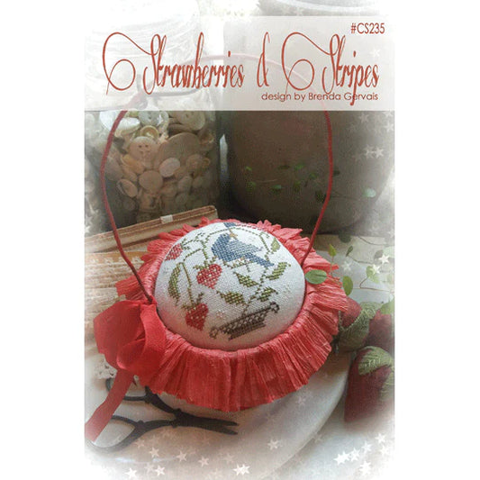 Strawberries & Stripes - With Thy Needle & Thread - Brenda Gervais - Cross Stitch Pattern