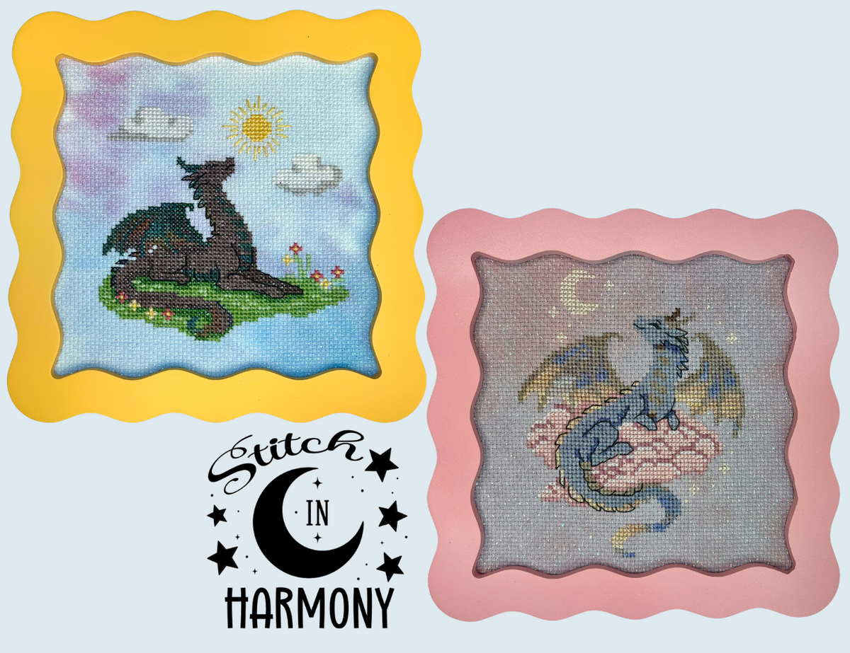 Pre-Order - Dainty Dragons - Stich in Harmony  by The Stitchin' Kitten Designs