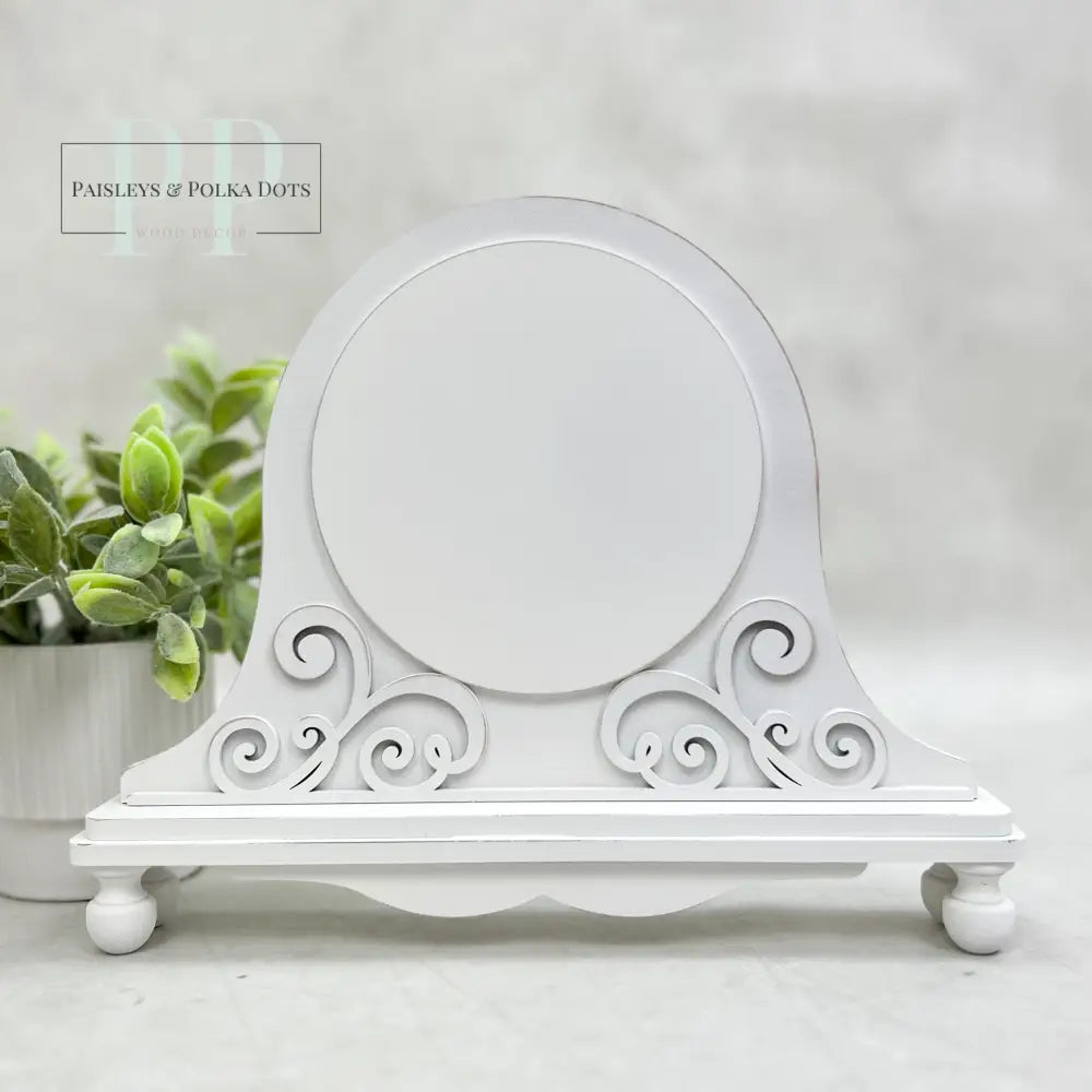 Fleur Round Display Board - Unfinished Wood Display by Paisleys and Polka Dots