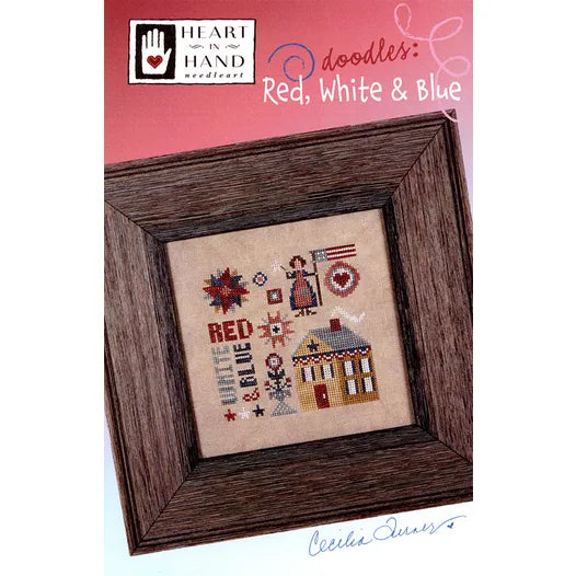 Doodles: Red, White & Blue –  Heart in Hand