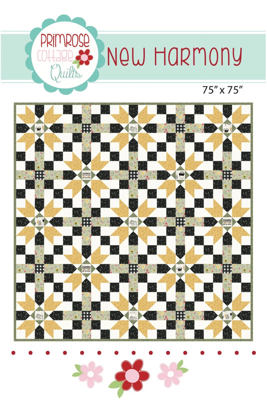 New Harmony Quilt Pattern by Primrose Cottage Quilts - This is a paper pattern