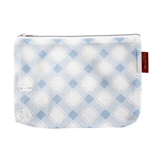 Mini Bluebell Gingham Mesh Mad for Plaid Project Bag