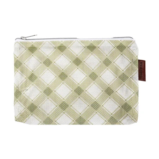 Mini Olive Gingham Mesh Mad for Plaid Project Bag