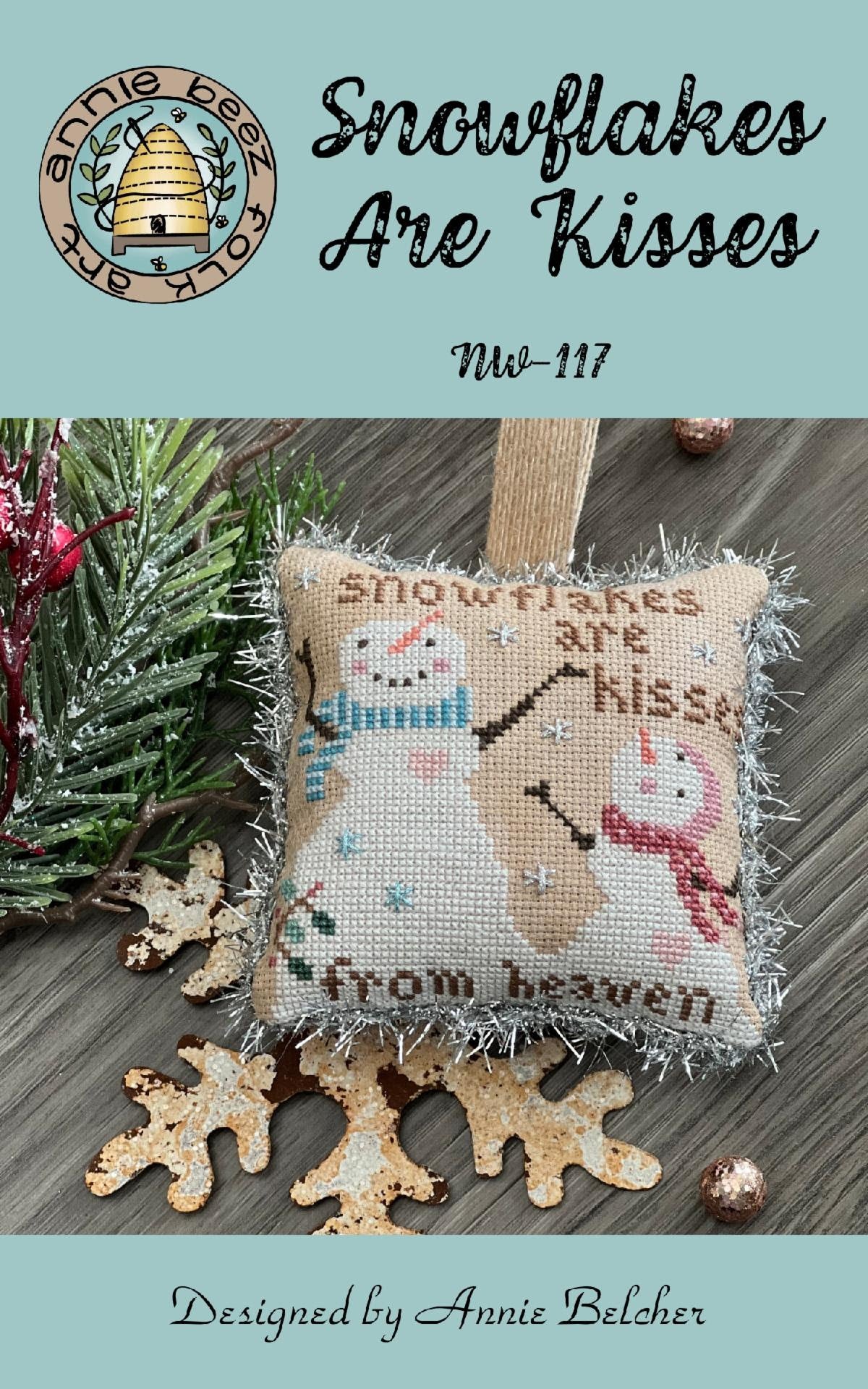 Snowflakes Are Kisses From Heaven- Annie Beez Folk Art