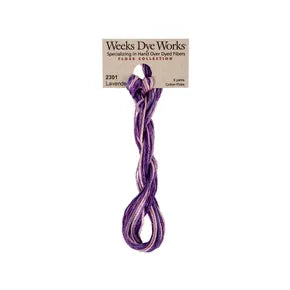 Lavender #2301 by Weeks Dye Works- 5 yds Hand-Dyed, 6 Strand 100% Cotton Cross Stitch Embroidery Floss