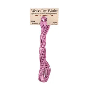 Lavender Rose #2289 by Weeks Dye Works- 5 yds Hand-Dyed, 6 Strand 100% Cotton Cross Stitch Embroidery Floss