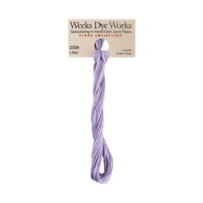 Lilac #2334 by Weeks Dye Works- 5 yds Hand-Dyed, 6 Strand 100% Cotton Cross Stitch Embroidery Floss