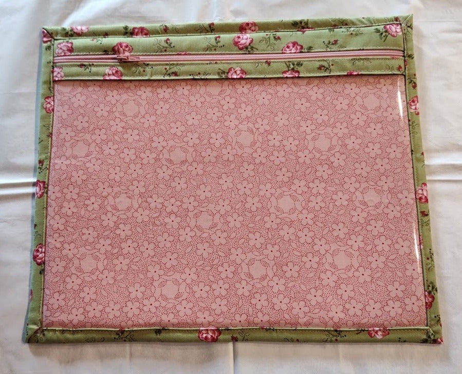 Project Bag-Pink Inside w/Green Floral accent