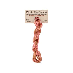 Mexicali #2251 by Weeks Dye Works- 5 yds Hand-Dyed, 6 Strand 100% Cotton Cross Stitch Embroidery Floss