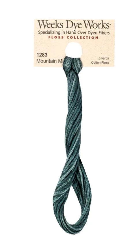 Mountain Mist #1283 by Weeks Dye Works- 5 yds Hand-Dyed, 6 Strand 100% Cotton Cross Stitch Embroidery Floss