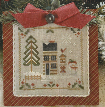 Log Cabin "Mrs. Snow", Log Cabin Christmas #7 - Little House Needleworks - Cross Stitch Pattern