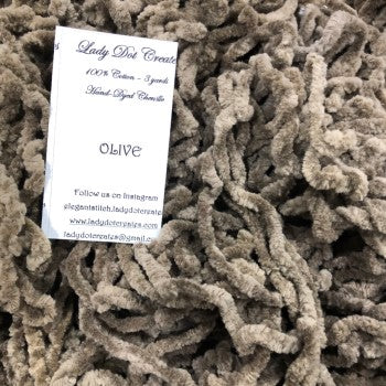 Chenille Trim by Lady Dot Creates - Olive