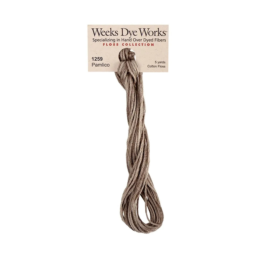 Pamlico #1259 by Weeks Dye Works- 5 yds Hand-Dyed, 6 Strand 100% Cotton Cross Stitch Embroidery Floss