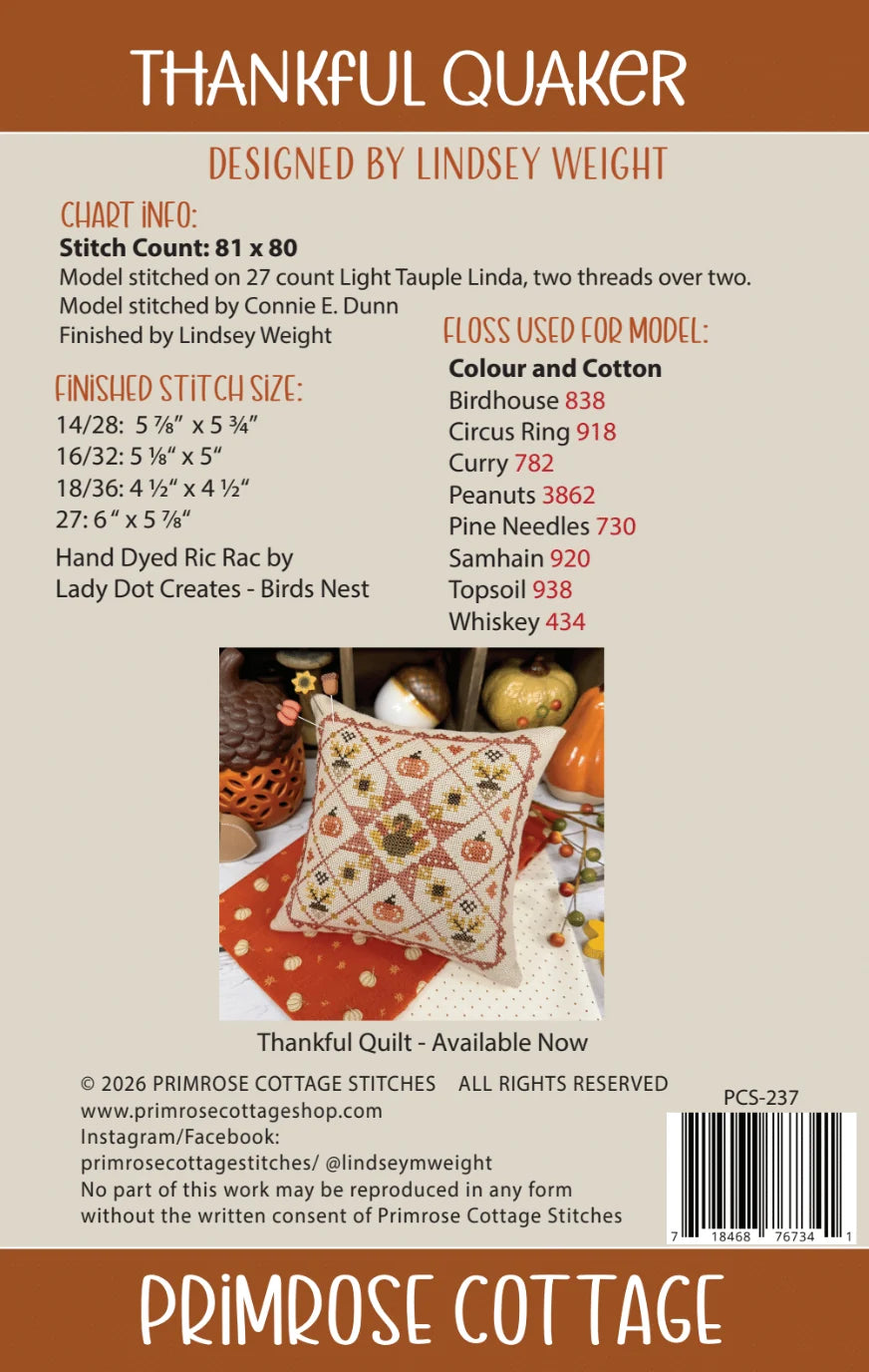 Thankful Quaker by Primrose Cottage