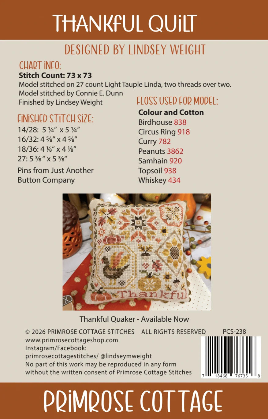 Thankful Quilt by Primrose Cottage