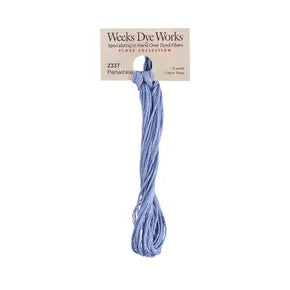 Periwinkle #2337 by Weeks Dye Works- 5 yds Hand-Dyed, 6 Strand 100% Cotton Cross Stitch Embroidery Floss