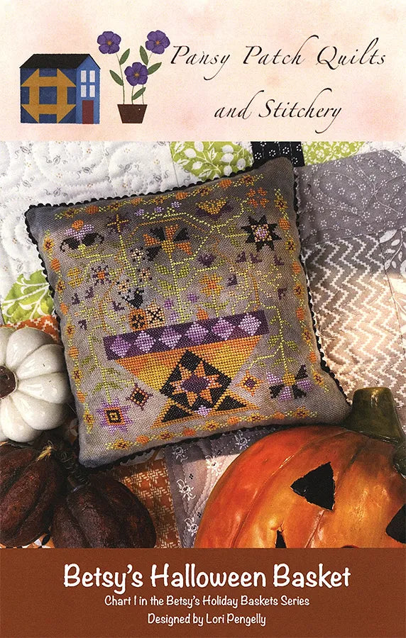 Betsy's Halloween Basket - Chart 1 in the Betsy's Holiday Baskets Series Pansy Patch Quilts and Stitchery