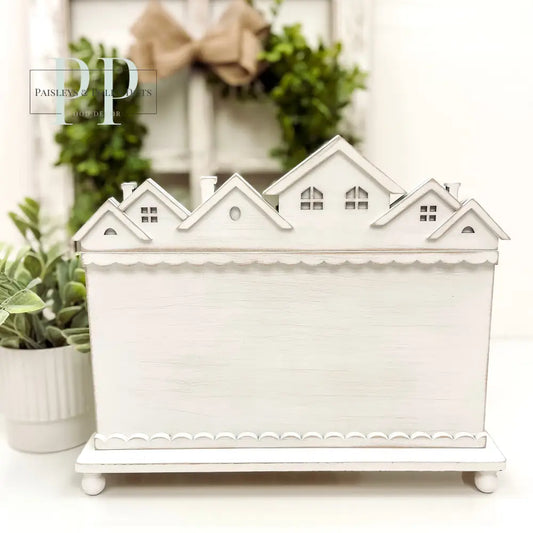 Rooftop Row - Unfinished Wood Display by Paisleys and Polka Dots