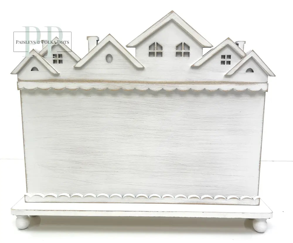 Rooftop Row - Unfinished Wood Display by Paisleys and Polka Dots