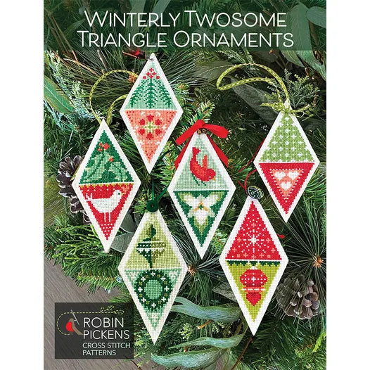 Winterly Twosome Triangle Ornaments - Robin Pickens