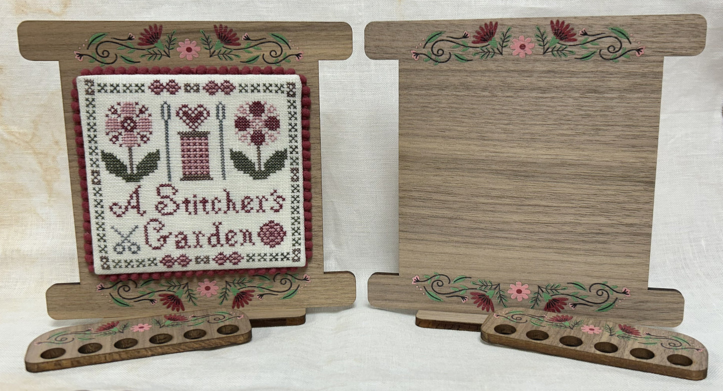 Garden Spool Display Stand  With Matching Thread Keep