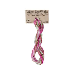 Spumoni #4147 by Weeks Dye Works- 5 yds Hand-Dyed, 6 Strand 100% Cotton Cross Stitch Embroidery Floss