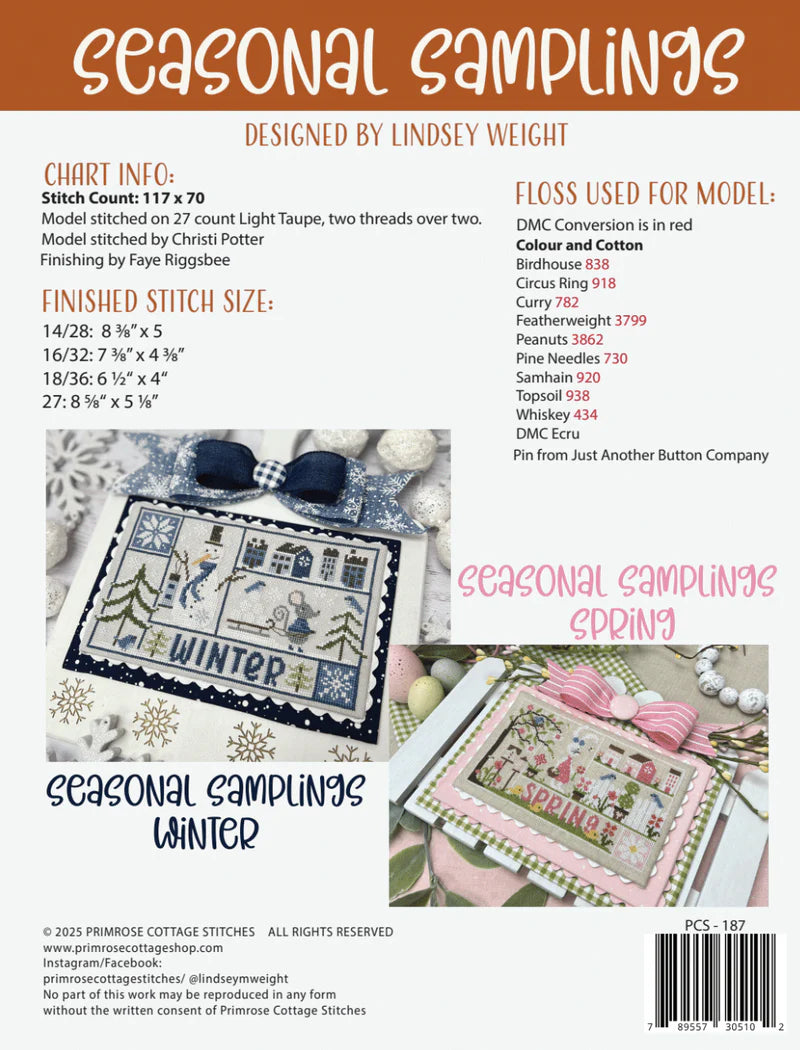 Seasonal Samplings: Autumn - Primrose Cottage Stitches