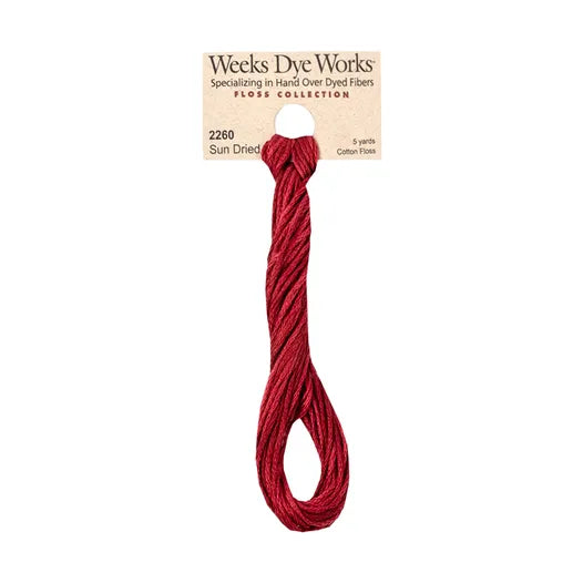 Sun Dried #2260 by Weeks Dye Works- 5 yds Hand-Dyed, 6 Strand 100% Cotton Cross Stitch Embroidery Floss