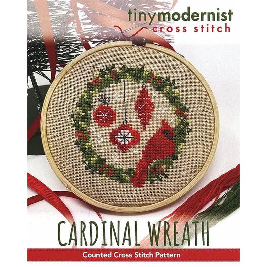 Cardinal Wreath- Tiny Modernist