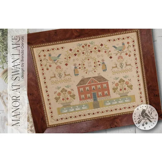 Manor at Swan Lake - With Thy Needle & Thread - Brenda Gervais - Cross Stitch Pattern