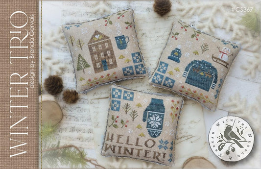 Winter Trio- With Thy Needle & Thread - Brenda Gervais - Cross Stitch Pattern