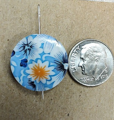 Needleminder- Blue Floral w/needle hole
